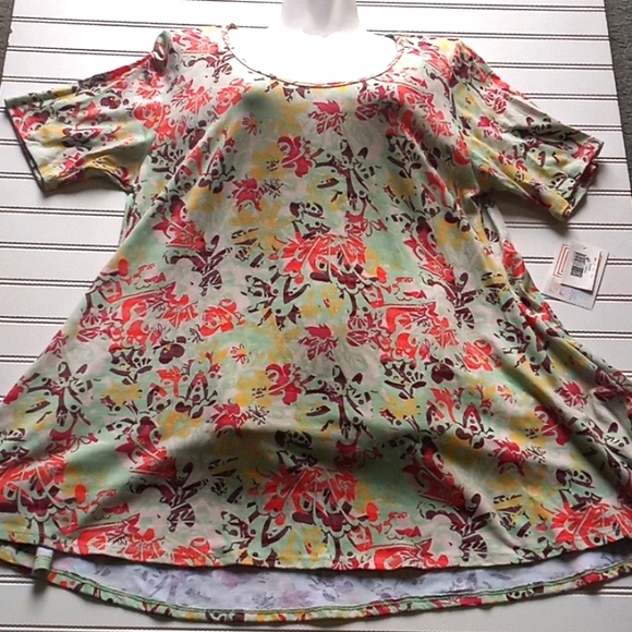 LLR Floral Printed Perfect T Top-#85313 - Picture 3 of 14